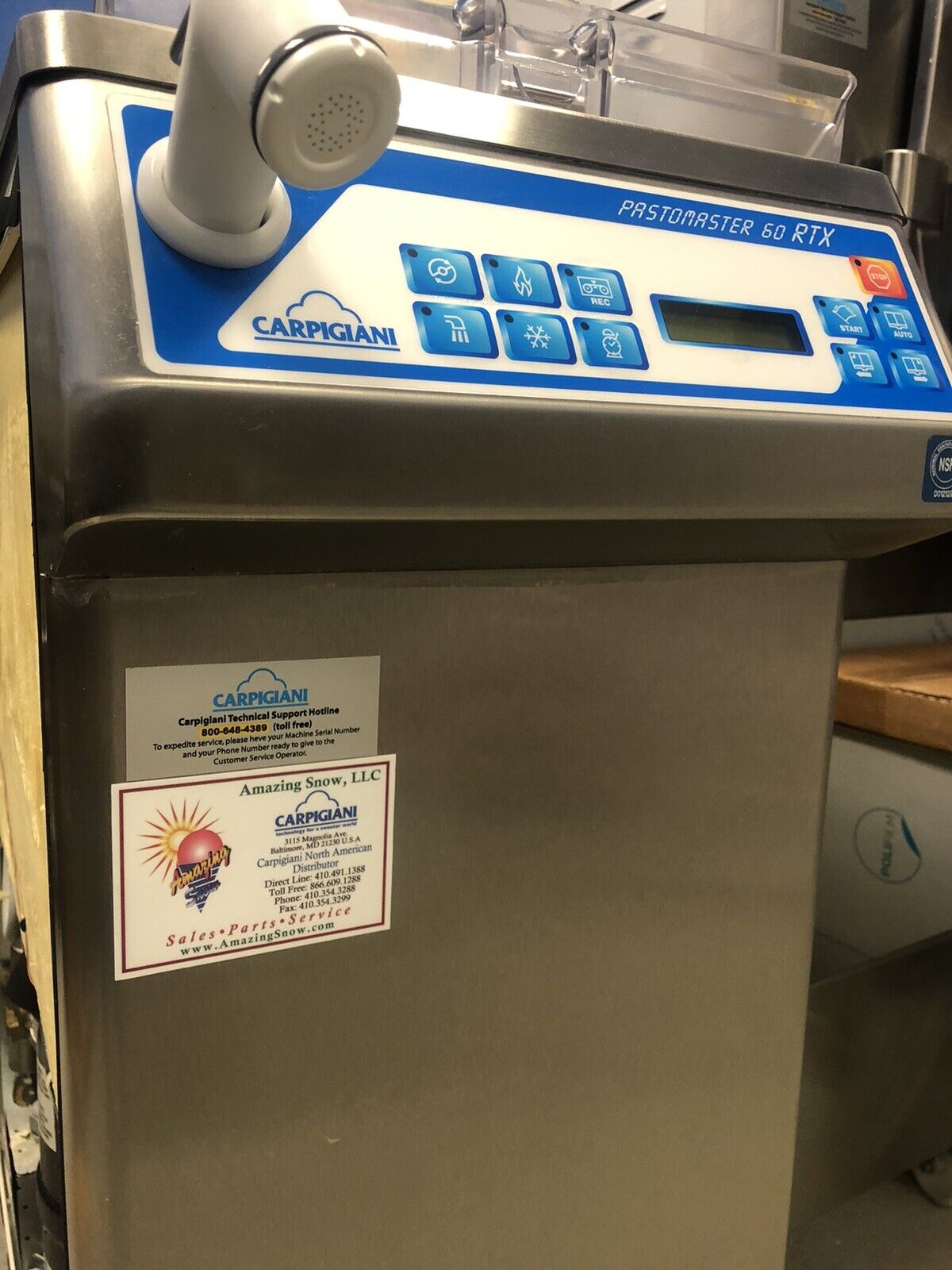 Carpigiani Gelato Ice Cream Pasteurizers Pastomaster 60 RTX Air Cooled Demo