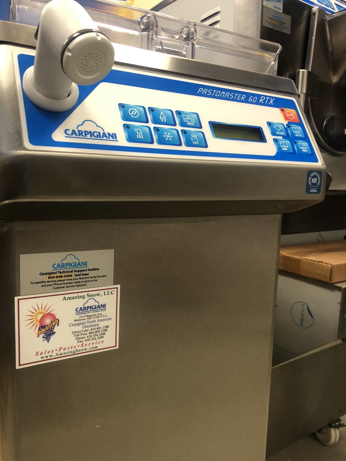 CARPIGIANI PASTEURIZER GELATO ICE CREAM BATCH FREEZER