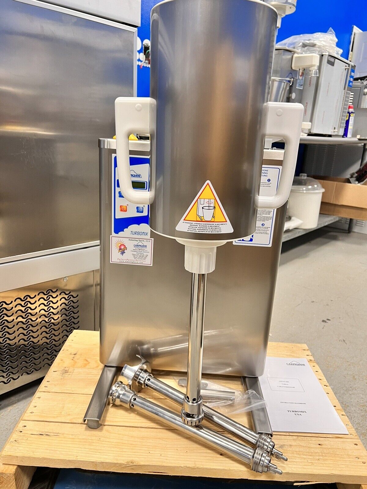 Carpigiani TURBOMIX blender frozen Kitchen pastry Gelato Ice Cream W/ 3 Cutters