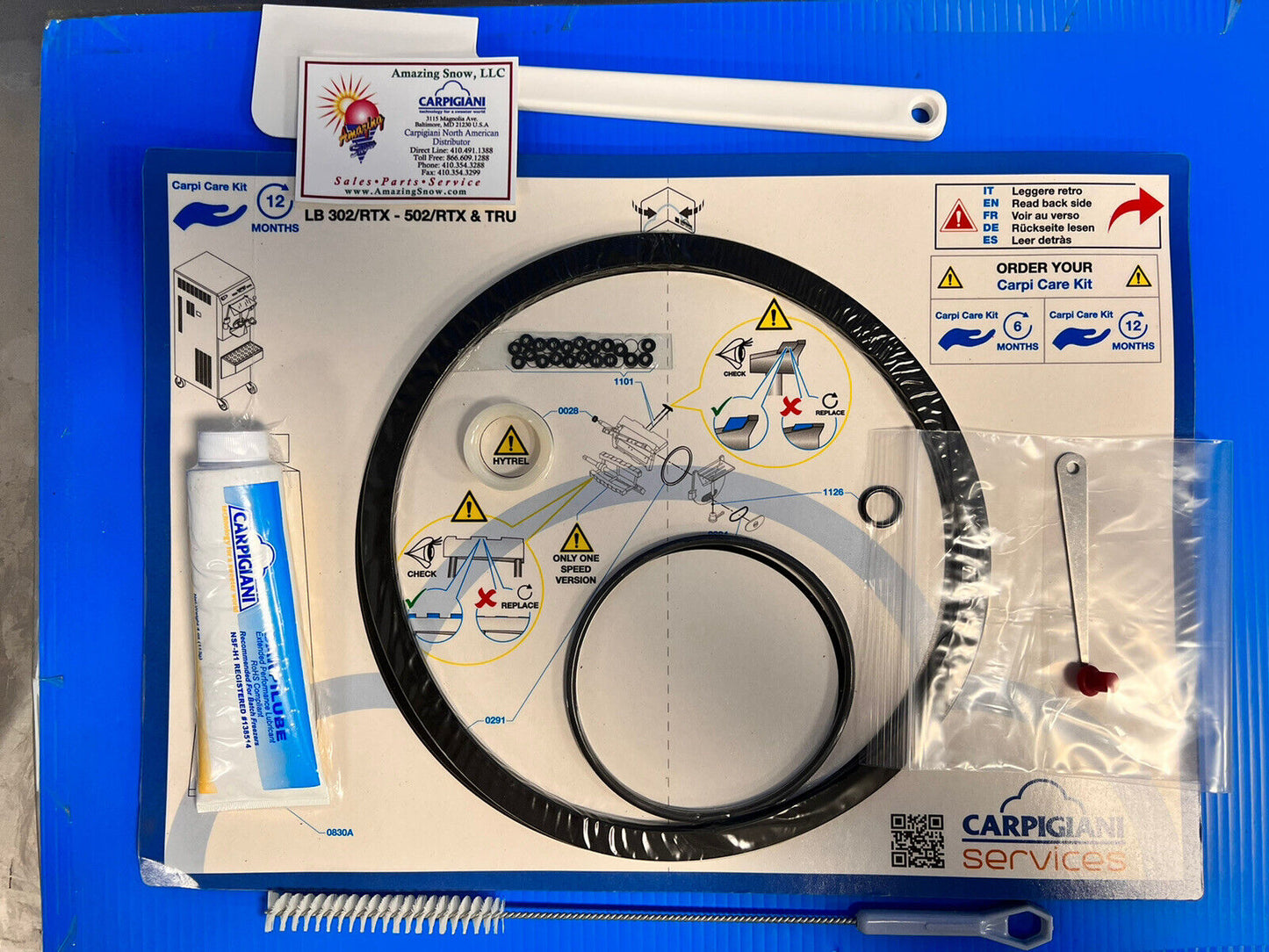Carpigiani Parts Batch Freezer Complete LB 502 RTX Tune Up Kit