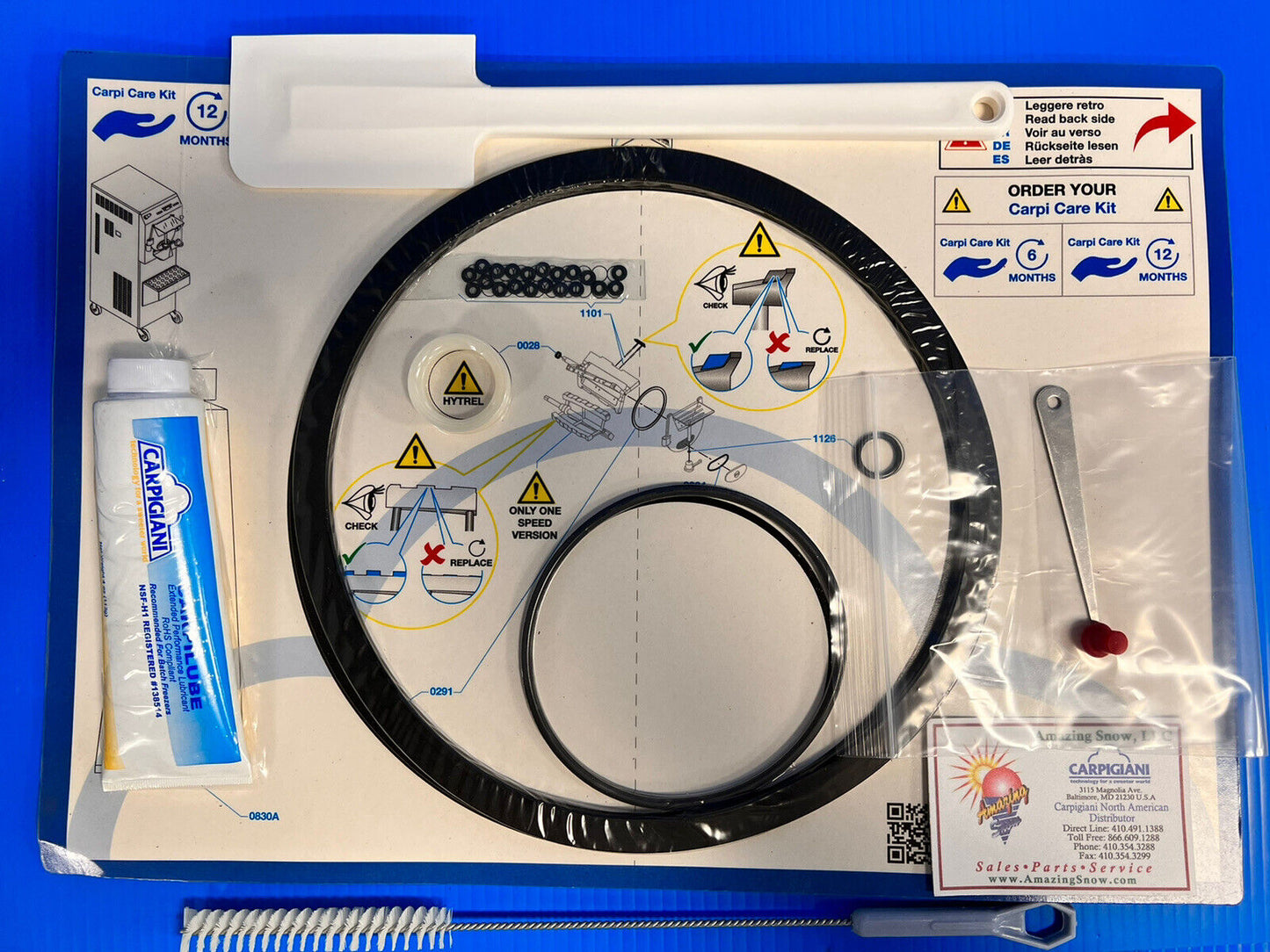 Carpigiani Parts Batch Freezer Complete LB 502 RTX Tune Up Kit