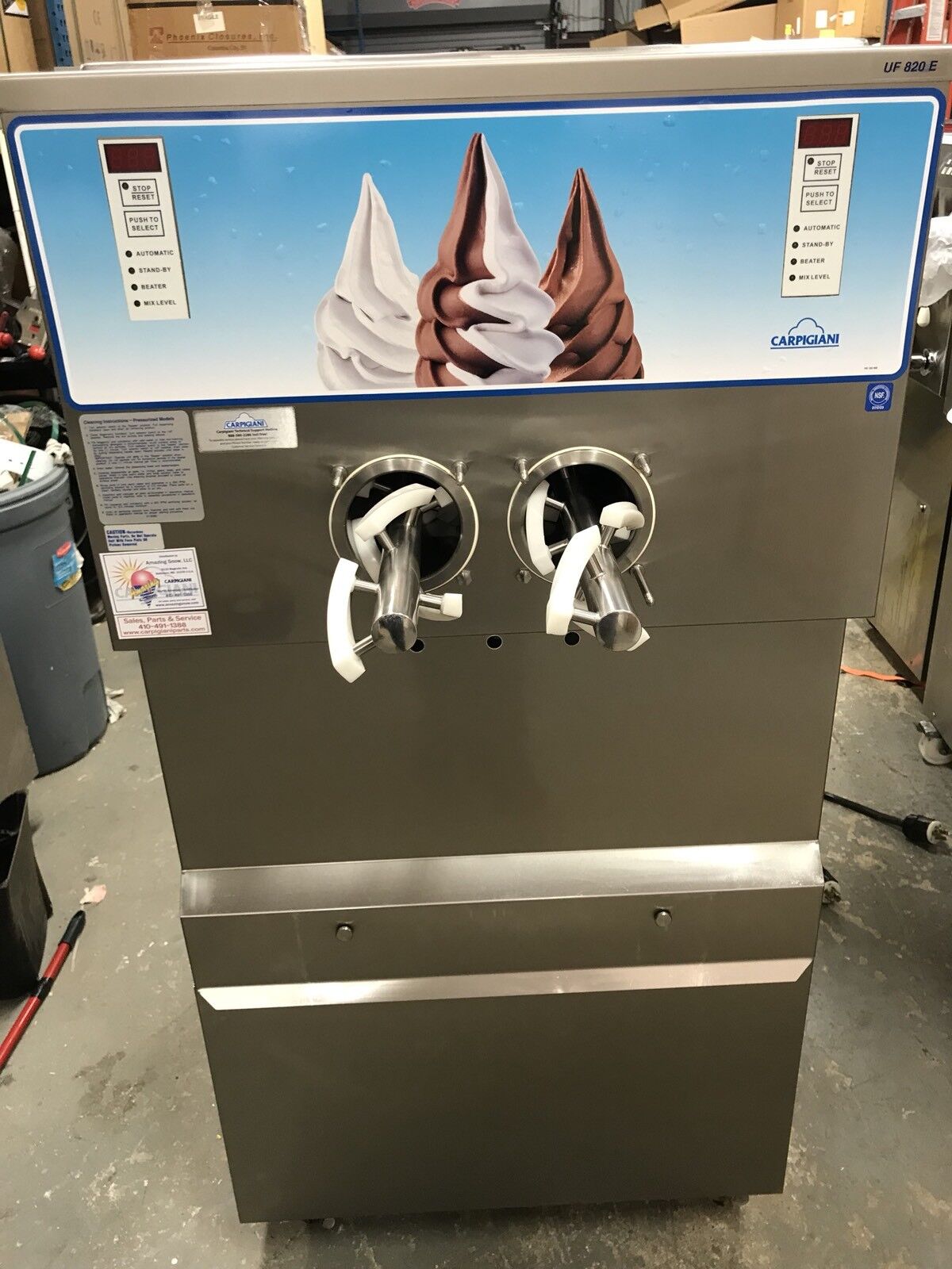 CARPIGIANI SOFT SERVE ICE CREAM GELATO FROZEN YOGURT CUSTARD UF 820 E
