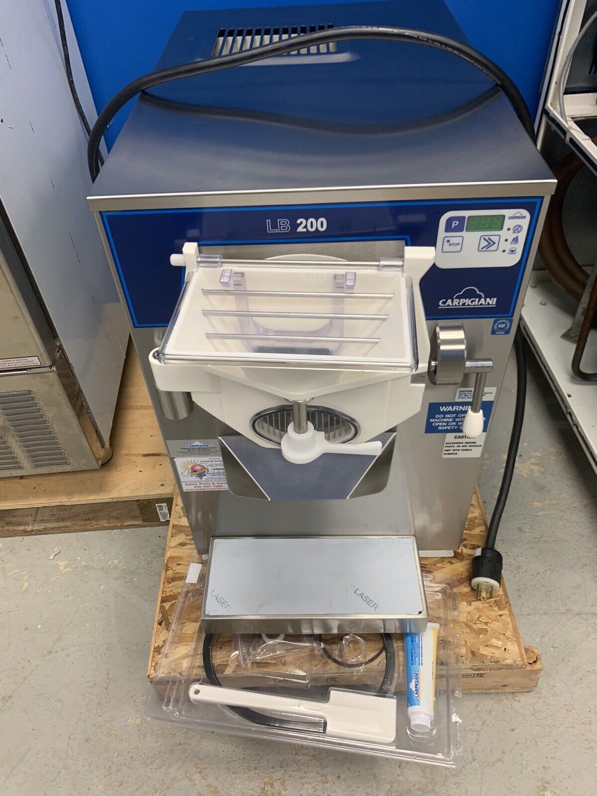 Refurbished Carpigiani LB200G Batch Freezer Gelato Ice Cream 1 Phase Air Cooled