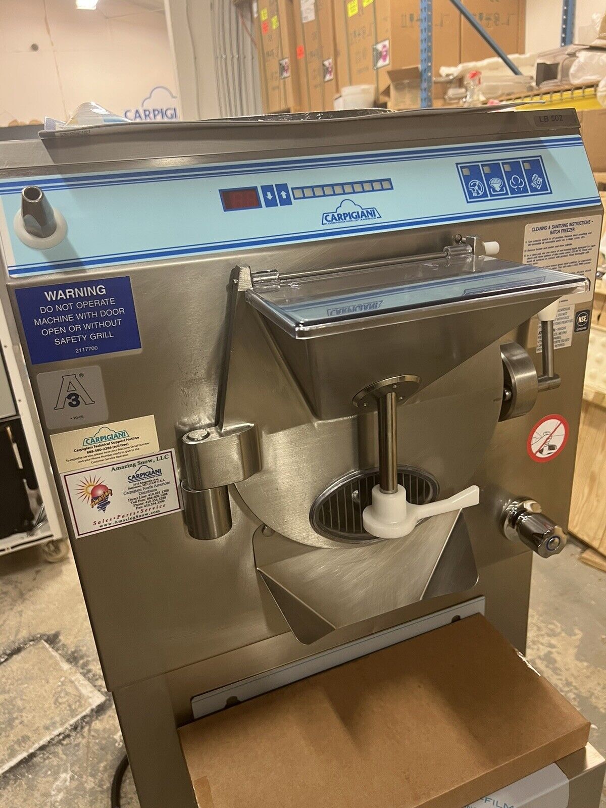 Carpigiani LB 502 G Batch Freezer Gelato Ice Cream Italian Ice Water Cooled 3PH