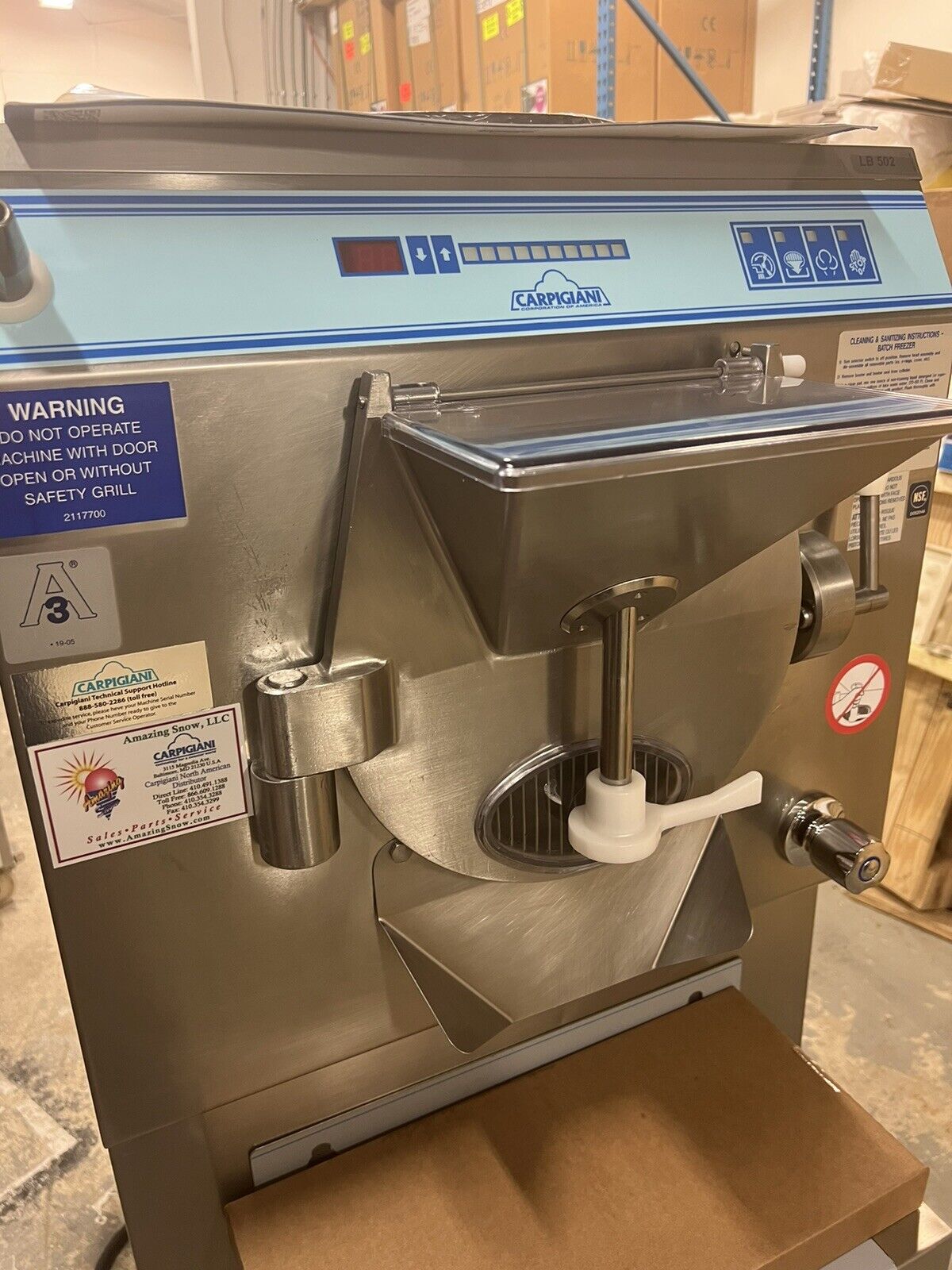 Carpigiani LB 502 Batch Freezer Gelato IceCream Italian Ice Water Cooled 3 phase