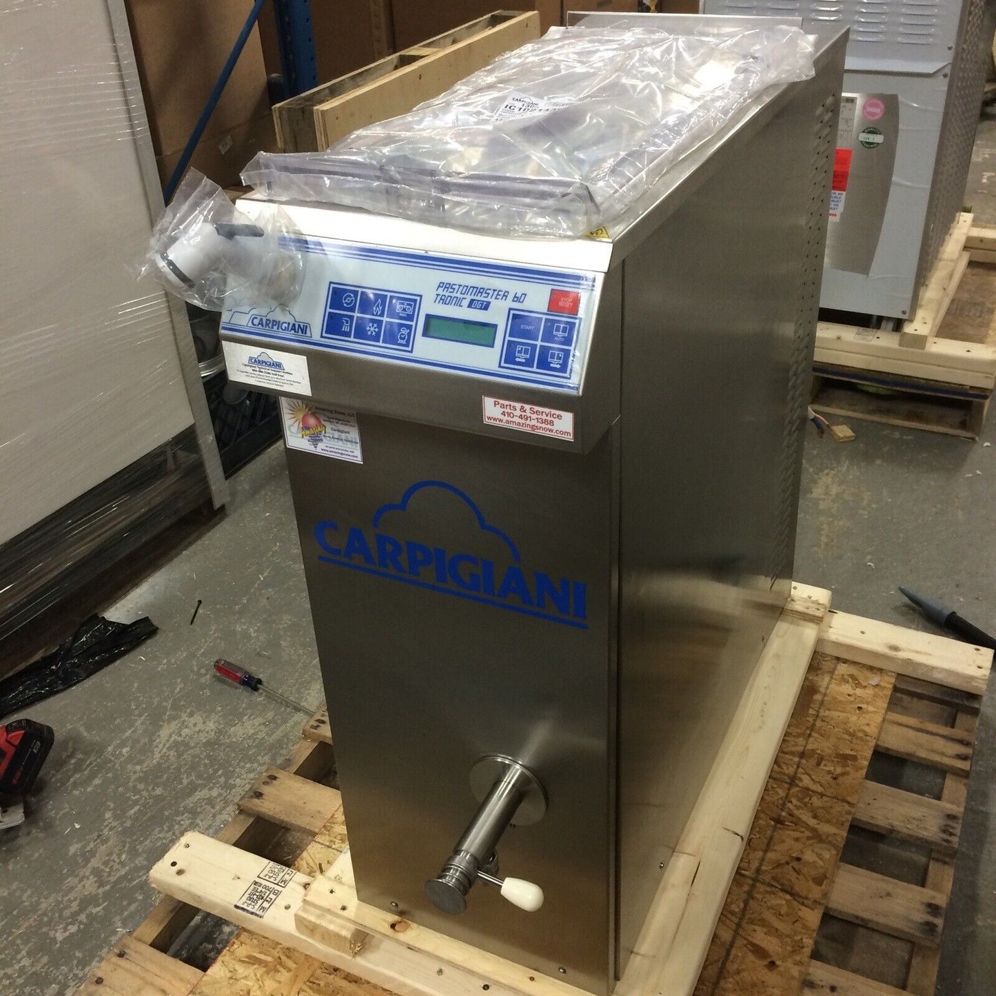 Carpigiani Gelato Ice Cream Pastomaster 60 Tronic  1 Year Warranty