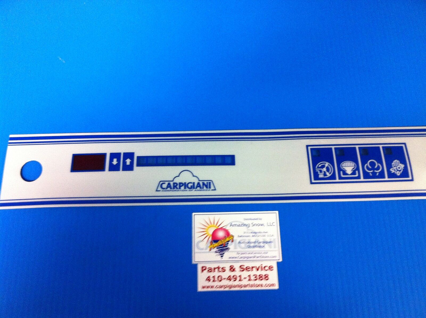 Carpigiani Parts Batch Freezer Gelato Ice Cream Touch Panel Decal LB302 Decal