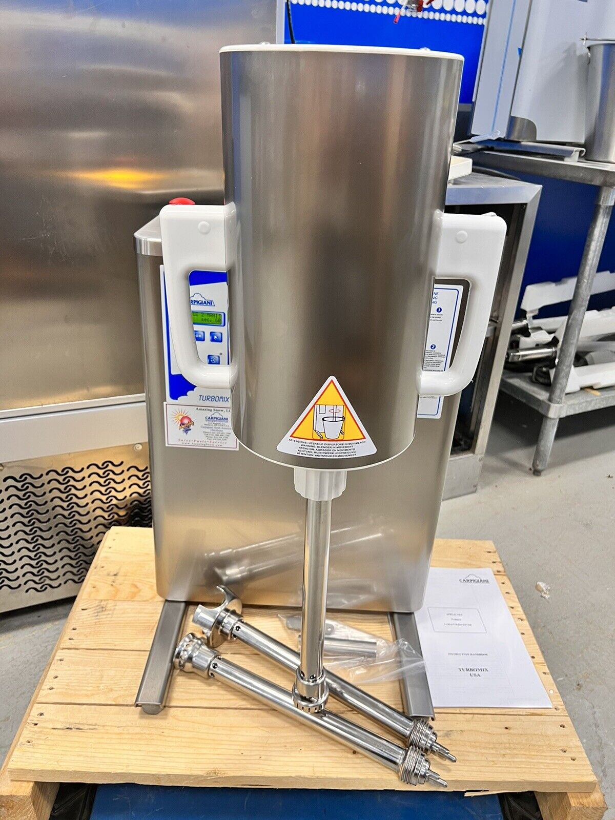 Carpigiani TURBOMIX blender frozen Kitchen pastry Gelato Ice Cream W/ 3 Cutters