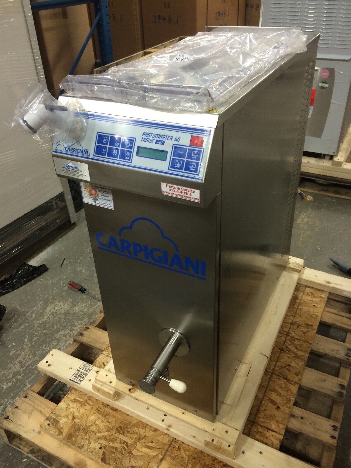 Carpigiani Gelato Ice Cream Pastomaster 60 Tronic  1 Year Warranty
