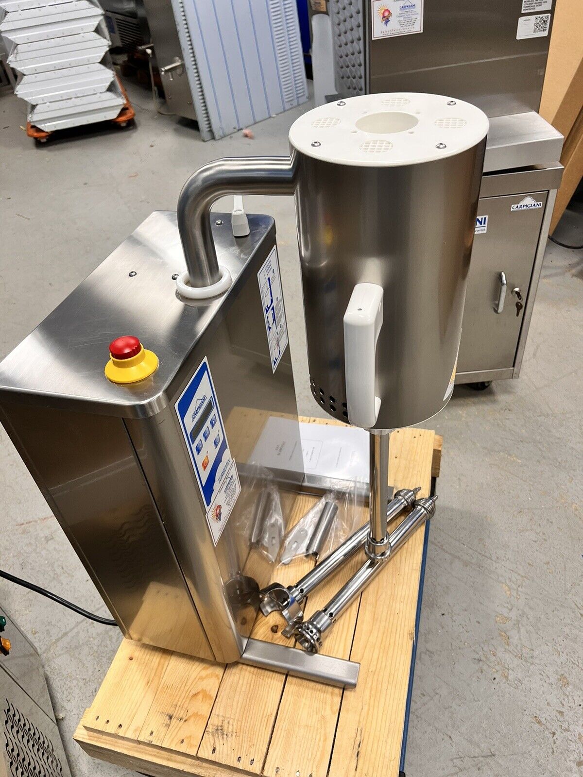 Carpigiani TURBOMIX blender frozen Kitchen pastry Gelato Ice Cream W/ 3 Cutters