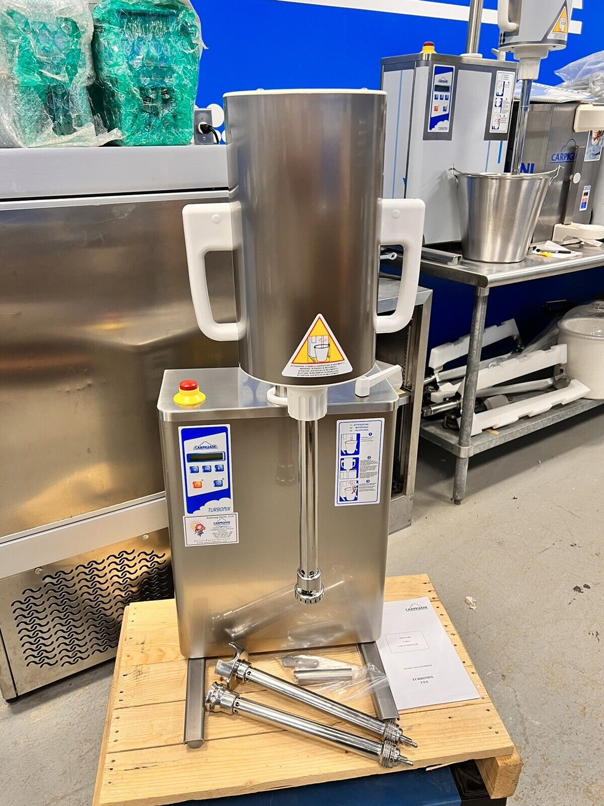 Carpigiani TURBOMIX blender frozen Kitchen pastry Gelato Ice Cream W/ 3 Cutters