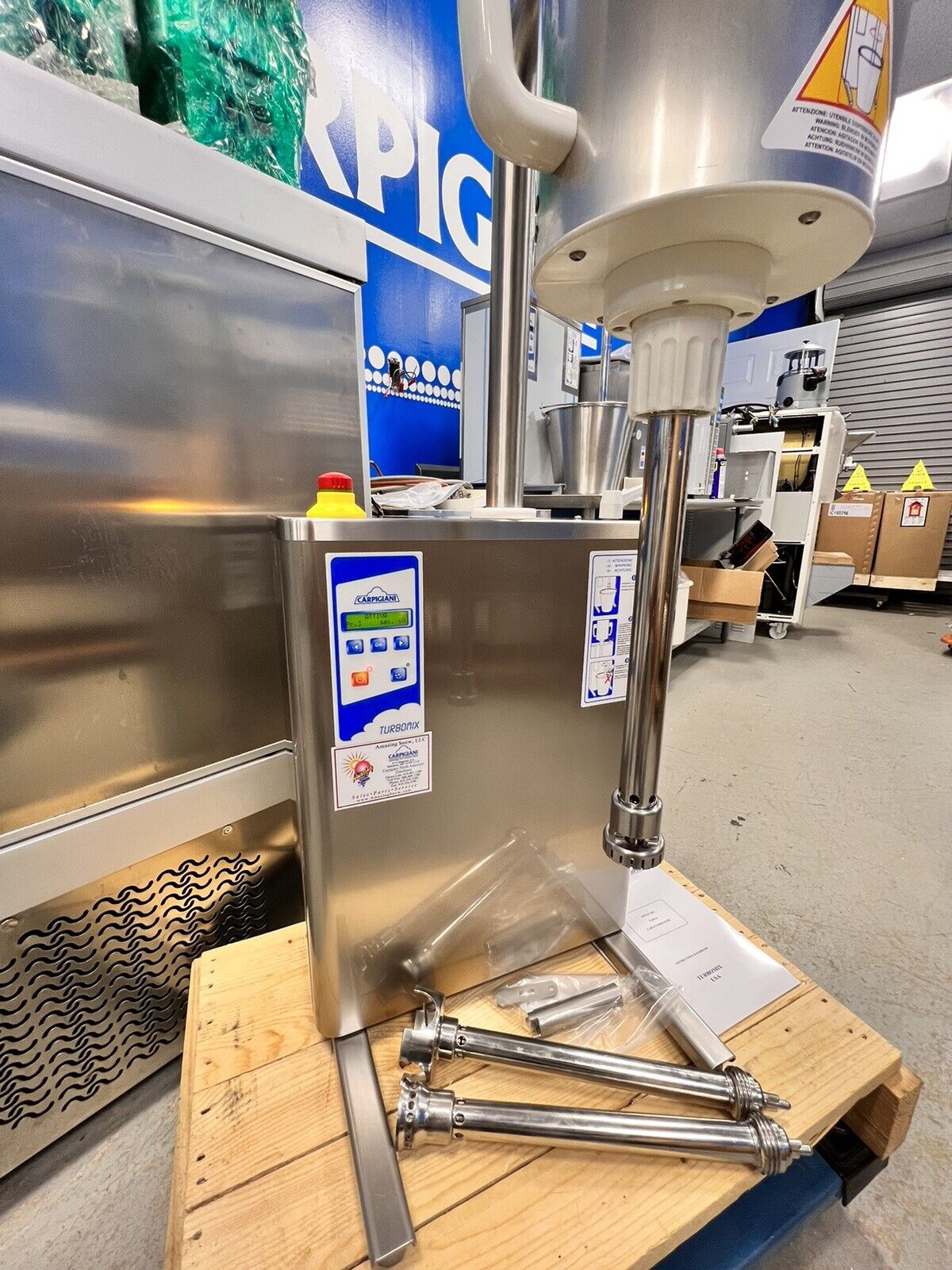 Carpigiani TURBOMIX blender frozen Kitchen pastry Gelato Ice Cream W/ 3 Cutters