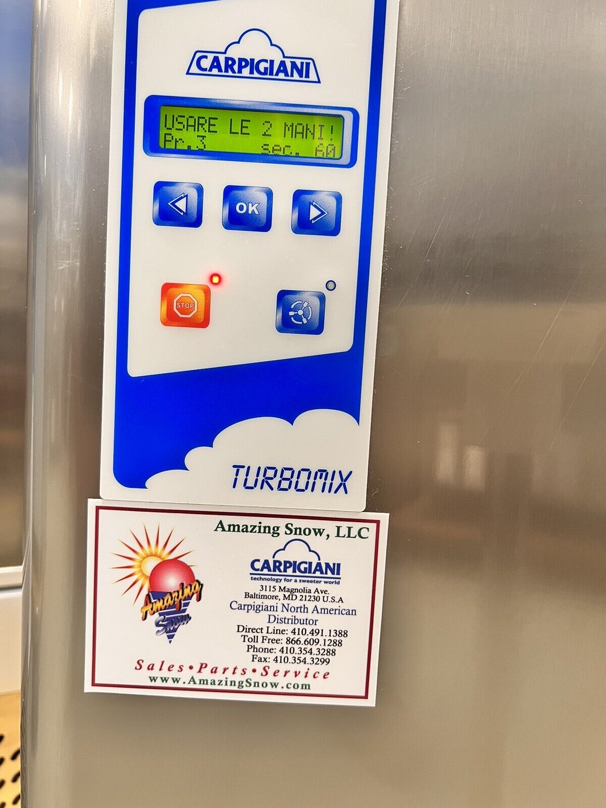 Carpigiani TURBOMIX blender frozen Kitchen pastry Gelato Ice Cream W/ 3 Cutters